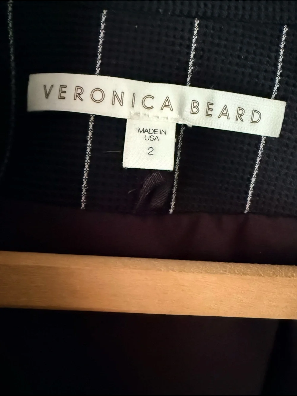 Veronica Beard Daytona Pinstripe Double Breasted Blazer